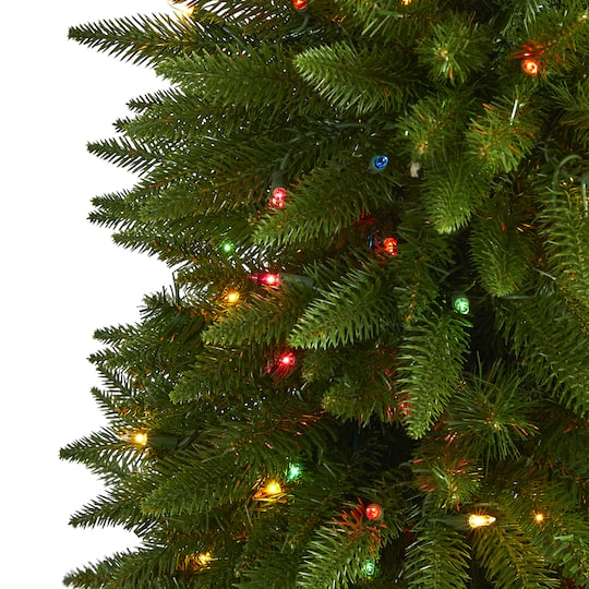 5ft. Pre-Lit Sierra Fir Artificial Potted Christmas Tree with Multicolored Lights